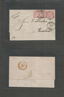 German States-N.G.Conf.. 1871 (20 July) Forerunner. Danzig - Poland, Warsaw. Arrival Cachet. EL Fkd 1gr Red Strip Of Thr - Other & Unclassified