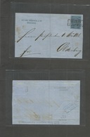 German States-Oldenburg. C. 1859 (7 Nov) Bremen - Oldenburg. E Front Fkd 1gr Black / Blue Large Margins, Tied Box Ds. VF - Other & Unclassified