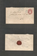 German States-Oldenburg. C. 1860s (23 Sept) Coningen - Leer. 1gr Red Stat Env, Blue Village Ds. Fine. - Sonstige & Ohne Zuordnung