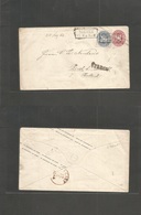 German States-Prusia. 1864 (25 Aug) Niesky - Netherlands, Zeist (27 Aug) 1sgr Red Stat Env + 2sgr Blue Adtl, Village Ds  - Sonstige & Ohne Zuordnung