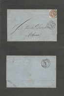 German States - Schleswig Holstein. 1865 (23 Nov) Kiel, Bahnhof - Altona. E Fkd 1 1/4 Sch Grey Lilac Rouletted 8. Ex Rus - Otros & Sin Clasificación