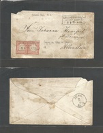 Germany. 1872 (7 Feb) East Prussia. Konigsberg - Allestein (8 Feb). Fkd Env 1/2 Gr Orange Smaill Shield, Tied Box Ds. Ex - Other & Unclassified