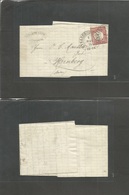 Germany. 1874 (7 May) Strassbourg - Hoenberg. EL Fkd 1gr Red Gross Shield, Tied Shoehorse Town Cancel. Fine. - Andere & Zonder Classificatie