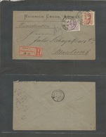 Germany. 1886 (5 May) Aachem - Netherlands, Maastricht (5 May) Registered Multifkd Env At 30 Pf Rate. Nice Item. - Andere & Zonder Classificatie