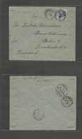 German Col-East Africa. 1898 (3 July) Forerunner. Landerburg, Sangenburg - Germany, Berlin (5 Sept) Fkd Env 20 Pf Blue,  - Other & Unclassified