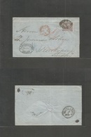 Great Britain. 1866 (Jan 2) Lombard St - Sweden, Norrkoping. Fkd EL 6d Lilac Pl 5. Mns Charges. Fine. - ...-1840 Prephilately