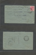 Bc - Basutoland. 1909 (Ju 24) Buthe - Bombay, India (27 July) 1d Fkd Bilingual Arab Envelope. Via Leribe. Fine And Desir - Sonstige & Ohne Zuordnung