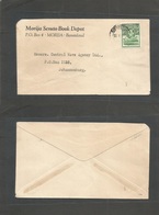 Bc - Basutoland. 1945 (22 May) Morija - Joburg, South Africa. 1/2d Green Tied Cds. Unsealed Fkd Envelope Ct Pm Rate. Fin - Otros & Sin Clasificación