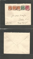 Bc - Ceylon. 1913 (Oct 6) Nanuoya - Germany, Berlin. 6c Red Multifkd (+4 Adtls) Stat Env, Cds. VF Lovely Item. - Andere & Zonder Classificatie