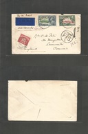 BC - Ceylon. 1935 (10 Oct) Rattota - Cornwall, Launcester, UK. Air Multifkd Env, Mixed Issues, Incl. Silver Jubilee, Tie - Other & Unclassified