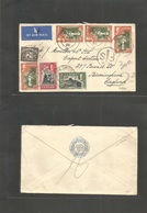 Bc - Ceylon. 1936 (21 Nov) Colombo - UK, Birmingham. Air Multifkd Env + Tax Cachet + "30c" + "2d" Charge Markds. BP Due, - Sonstige & Ohne Zuordnung