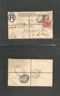 Bc - Jamaica. 1925 (Nov 11) Milford - USA, Pha (19 Nov) Registered + Adtl Fkd Brown Stationery Envelope. Transited. Fine - Other & Unclassified