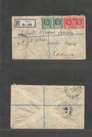 Bc - Nigeria. 1914 (Febr) NN Zaria - Accra (20 Febr) Locally Multifkd Registered Envelope Via Zungern (17 Febr) Fine Sca - Sonstige & Ohne Zuordnung