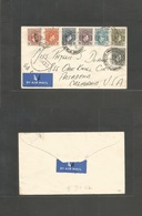 Bc - Nigeria. 1942 (5 June) Laula - USA, CA, Pasadena. Air Multifkd Env + Censored. VF. - Other & Unclassified