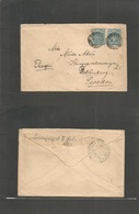 Bc - Rhodesia. 1903 (9 Jan) Gwelo - Sweden, Gotheburg (12 Feb) Fkd Env 2 1/2d Blue Air, Tied Cds. - Other & Unclassified