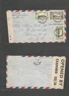 Bc - Sierra Leone. 1944 (24 Aug) Makene - USA, NYC. Air Censored Multifkd Env. VF Used + High Values On Cover 1sh (2) +  - Other & Unclassified