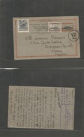 Greece. 1936 (18 Dec) Athens - France, Perpingnan. 1,5dr Multicolor Stat Env + 2 Adtls, Cds. Fine Used. - Andere & Zonder Classificatie