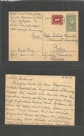 Hungary. 1946 (16 Aug) Budapest - Switzerland, Bern. 18l Green Stat Card + Adtl, Cds. VF. - Other & Unclassified