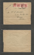 Iceland. 1912 (Feb 3) Fkd Envelope 10 Aux Red (x4) Tied Edinburg UK Transit To CANADA, Winmipeg, Manitoba + Stline "PAQU - Otros & Sin Clasificación