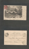 Indochina. 1903 (28 April) Hanoi - Turkey, Brousse (6 Nov) Via Constantinople - Port Said (29 Oct) Fkd Ppc 10c General I - Sonstige - Asien