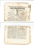Italian States - Sardinia. 1861 (14 Sept) Palermo - Regalbuto. Arlecchino Iilustrated Newspaper; Fkd Single 1c Grey Impe - Sin Clasificación