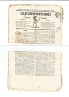 Italian States - Sardinia. 1861 (7 Nov) Palermo - Regalbuto. Arlecchino Illustrated Complete Local Newspaper Doble Folio - Zonder Classificatie