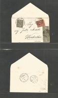 Italy. 1889 (8 Jan) Fiarolo Ligurie - Switzerland, Winterthur (9 Jan) Unsealed Pm Rate Envelope Fkd 1c (x3) + 2c At 5c R - Unclassified