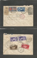 Italy - Xx. 1935 (12 Oct) Mantova - Turkey, Istambul. Registered Express Air Multifkd Front + Reverse Envelope. Mixed Is - Ohne Zuordnung