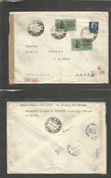 Italy - Xx. 1944 (5 May) RSI Milano - Switzerland, Vevey (17 May) Multifkd Envelope Incl Express Service Ovptd Stamps (x - Non Classés