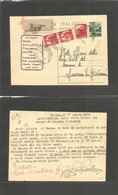 Italy - Stationery. 1949 (2 Aug) Torino - Luzern. S. Giovanni. Registered Multifkd 12l Green Stat Card. - Sin Clasificación