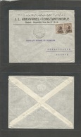 Italian Levant. 1922 (22 Nov) Constantinople - Switzerland, Schaffhausen. Bilingual Printed Envelope Fkd Ovptd Issue At  - Zonder Classificatie