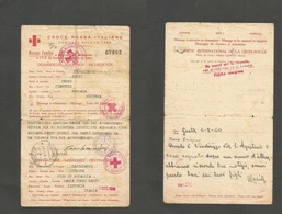 Italian Colonies. 1944 (21 Aug) Gaeta, Italy - Massawa, Eritrea. Red Cross POW Information Request. Via Egypt Informatio - Ohne Zuordnung