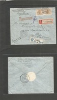 Japan. 1936 (11 July) Karnizawa - Germany, Postdam (1 Aug) Via Siberia. Registered Multifkd 26 Sen Rate Envelope. Virtok - Andere & Zonder Classificatie