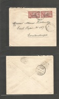 Lebanon. 1924 (5 Aug) Grand Liban Ovptd Beyrouth - Turkey, Constantinople (12 Aug) Multifkd Env. Better Dest Usage. VF. - Líbano