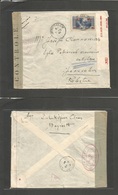 Lebanon. 1941 (Febr) Poste Aux Armes - Palestine, Jerusalem (5 Febr) Reverse Cita Del BO/ Jerusalem Cds Reverse + Doble  - Libanon