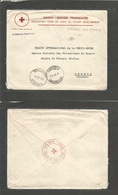 Lebanon. 1942 (1 June) Beyrouth - Switzerland, Geneve. French Red Cross. Levant Districts Mandate Dept. POW Mail VF Free - Libanon