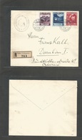 Liechtenstein. 1934 (29 Nov) Vaduz - Dornbirn. Official Mail. Registered Ovptd Issue Multifkd Envelope. VF. - Other & Unclassified