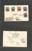 Lithuania. 1916 (20 March) German Occup Issue. Powno (Kaunas) - Berlin (22 March) Regisitered Multifkd Issue. VF. - Litouwen