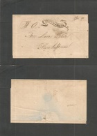 Mexico - Stampless. 1864 (30 Sept) Amapa - Tlacotalpam (7 Oct) Sello Negro. E. Illustrated "FRANCO AMAPA" (xxx) VF + Rar - Mexiko