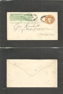 Mexico - Stationery. 1906 (Mar) Express WellsF Stat Env, Light Green Print + 5c Otrange Eagle Issue, Guerrero Cds. Addre - México