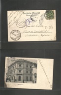 Mexico - Xx. 1907 (26 Nov) Chihuahua - Spain, Valladolid (12 Dic 07) Fkd View Card + Taxed Aux Cachets. Fine + Arrival P - Mexico