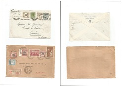 Monaco. 1928-38. 2 Multifkd Covers + Registered Front To Switzerland With Provisional Ovptd Tax P. Dues As Stamps. - Andere & Zonder Classificatie