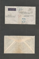 Dutch Indies. 1946 (6 March) Soerabaja - Netherlands, Amsterdam (4 March) Multifkd Airmail + Taxed P. Due, Tied At Arriv - India Holandeses