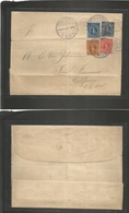 Nicaragua. 1894 (13 March) Leon - USA, California, San Francisco. 2c Blue Stationery Wrapper + 3 Adtls Cds + Sur. Fine C - Nicaragua