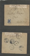 Palestine. 1919 (February) Military French 509. OETA - EEF. Fkd Envelope Via Thesalonique To Istambul, Turkey (23 March) - Palestine