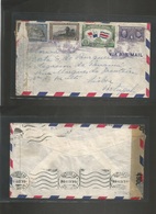 Panama. 1943 (16 March) GPO - Portugal, Lisboa (9 June) Censor Air Multifkd Envelope. - Panama