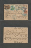 Poland. 1925 (9 Sept) Hessek, Steszew - Wiborg, Finland. 10zl Brown Multifkd Card Incl Concordia Ovtpd Issue, Blue Green - Otros & Sin Clasificación