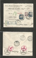 Portugal - Xx. 1943 (7 July) Trofa - Switzerland, Lugano (14 July) Registered Illustrated Multifkd Env Incl Luisiadas. N - Andere & Zonder Classificatie