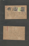 Romania. 1917 (30 Oct) POW. Bucarest - Switzerland, Geneva. 5k Blue Stat Card + 2 Adtls, Censor Cachet (x4) Comunique 7  - Otros & Sin Clasificación
