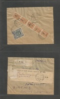 Russia. 1920 (15 Apr) Georgia. Ovptd Issue. Reverse Registered Multifkd Envelope + Certificate Receipt. VF And Desirable - Other & Unclassified